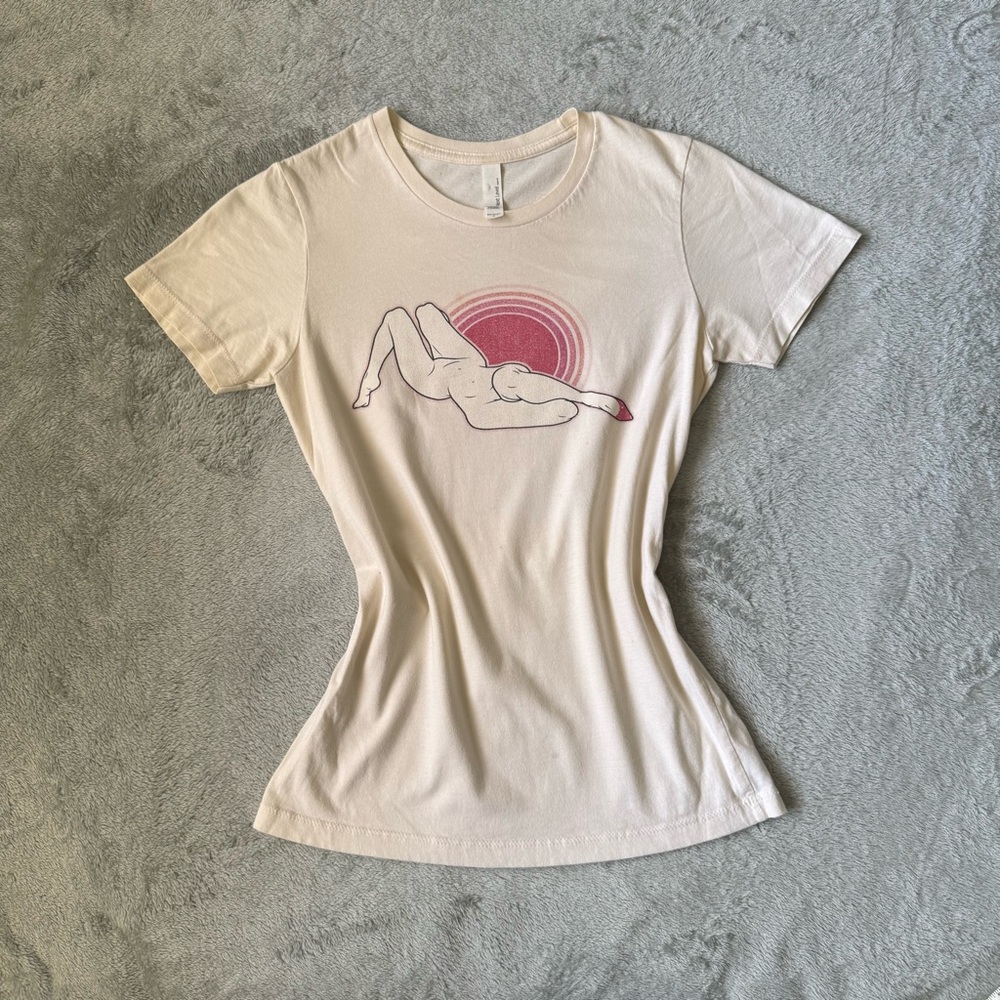 Color orgy death knocks twice cream T-shirt